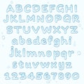 Water drop font