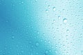 water drop on fresh light blue background