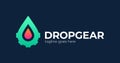 Water drop gear energy engineering logo vector icon illustration. simple gear drop logo vector, icon, element, and template for Royalty Free Stock Photo