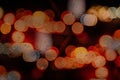 Rain drops on window with road light bokeh in night in rainy season abstract background,water drop on the glass Royalty Free Stock Photo