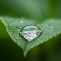 Water Drop on Green Leaf Royalty Free Stock Photo