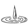 Water drop hand drawn outline doodle icon. Clear fresh water drop vector sketch illustration for print, web, mobile and