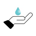 Hold The drop to Save The drop Icon Royalty Free Stock Photo