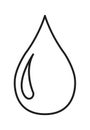 Water drop icon, aque nature symbol. Sign isolated design vector illustration