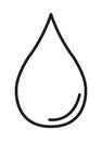 Water drop icon, aque nature symbol. Sign isolated design vector illustration