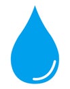 Water drop icon, aque nature symbol. Sign isolated design vector illustration