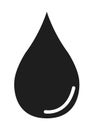 Water drop icon, aque nature symbol. Sign isolated design vector illustration