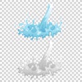 Water And Drop Icon - Blue wave and water splashe, wavy symbol of nature in motion vector Illustrations. Royalty Free Stock Photo