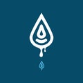 Water drop icon logo template