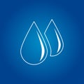 Water drop icon drop transparent realistic Royalty Free Stock Photo