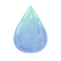 Water drop icon vector illustration, cartoon blue water drops, fresh rain water droplet in doodle style Royalty Free Stock Photo