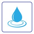 Water drop icon with wave 6 Royalty Free Stock Photo