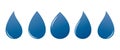 Water drop icons collection. Design elements. Vecto illustration for design and print Royalty Free Stock Photo