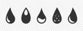 Water drop icons. Water drops icon set. Water or oil drop concept. Vector illustration