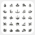 Water drop icons set Royalty Free Stock Photo