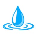 Water drop illustration. Aqua or liquid in motion.