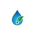 Water drop leaf eco logo Royalty Free Stock Photo