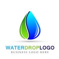 Water Drop Leaf Logo Circle Plant Spring Nature Landscape Symbol,global Nature Elements Design On White Background