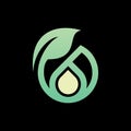 Water Drop Leaf Nature Modern Creative Logo