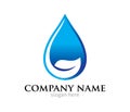Water drop leaf pure source vector logo design Royalty Free Stock Photo