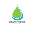 Water Drop Leaf Pure Source Vector Logo Design