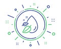 Water drop line icon. Moisture sign. Vector