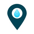 Water drop location map pin pointer icon. Element of map point for mobile concept and web apps. Icon for website design and app de