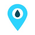 Water drop location map pin pointer icon. Element of map point for mobile concept and web apps. Icon for website design and app de