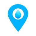 Water drop location map pin pointer icon. Element of map point for mobile concept and web apps. Icon for website design and app de