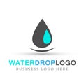 Water drop logo hand care garden nature oil healthy and water symbol design on white background