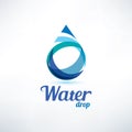 Water drop logo template Royalty Free Stock Photo