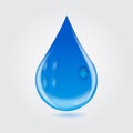 Water drop icon logo vector image Royalty Free Stock Photo