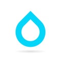 Water drop minimalistic logo Royalty Free Stock Photo