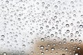 Water drop mirror windshield outdoor storm. Royalty Free Stock Photo