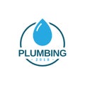 Water drop nature plumbing or gas oil industry logo or icon vector design template
