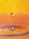 Water drop orange Royalty Free Stock Photo