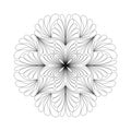 Water drop pattern of mandala with floral coloring book
