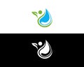 Water drop people health care logo design. Royalty Free Stock Photo