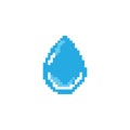 water drop pixel art design Logo Royalty Free Stock Photo