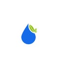 Water drop and plant leaves icon Royalty Free Stock Photo