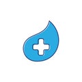 Water drop pure medical simple symbol logo vector Royalty Free Stock Photo