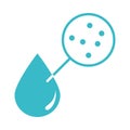 Water drop purity nature liquid blue silhouette style icon Royalty Free Stock Photo