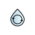 Water, drop, revers color gradient vector icon Royalty Free Stock Photo