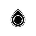 water, drop, revers icon. Simple glyph, flat vector of water icons for UI and UX, website or mobile application Royalty Free Stock Photo