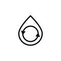 water, drop, revers icon. Simple thin line, outline illustration of water icons for UI and UX, website or mobile application