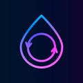 Water, drop, revers nolan icon. Simple thin line, outline vector of watericons for ui and ux, website or mobile application