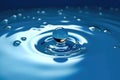 Water Drop Ripple Background - Generative AI Royalty Free Stock Photo
