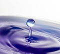 Water drop ripple effect in purple color tone Royalty Free Stock Photo
