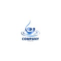 water drop and water ripple logo design template Royalty Free Stock Photo