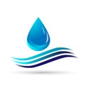 Water drop save water wave people life care logo concept of water drop wellness symbol icon nature drops elements vector design